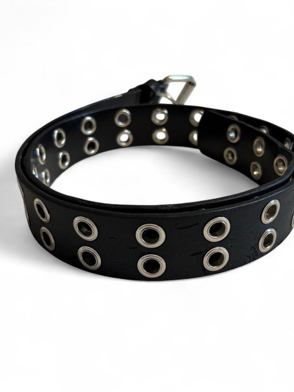 Hot Topic 38 Black Double-Row Grommet Belt